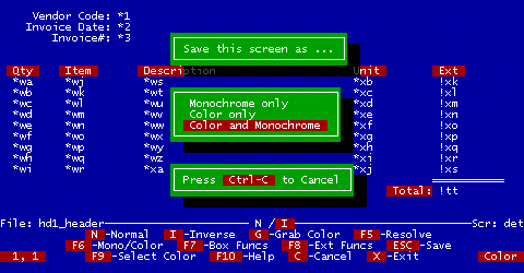 Save Screen Options screenshot
